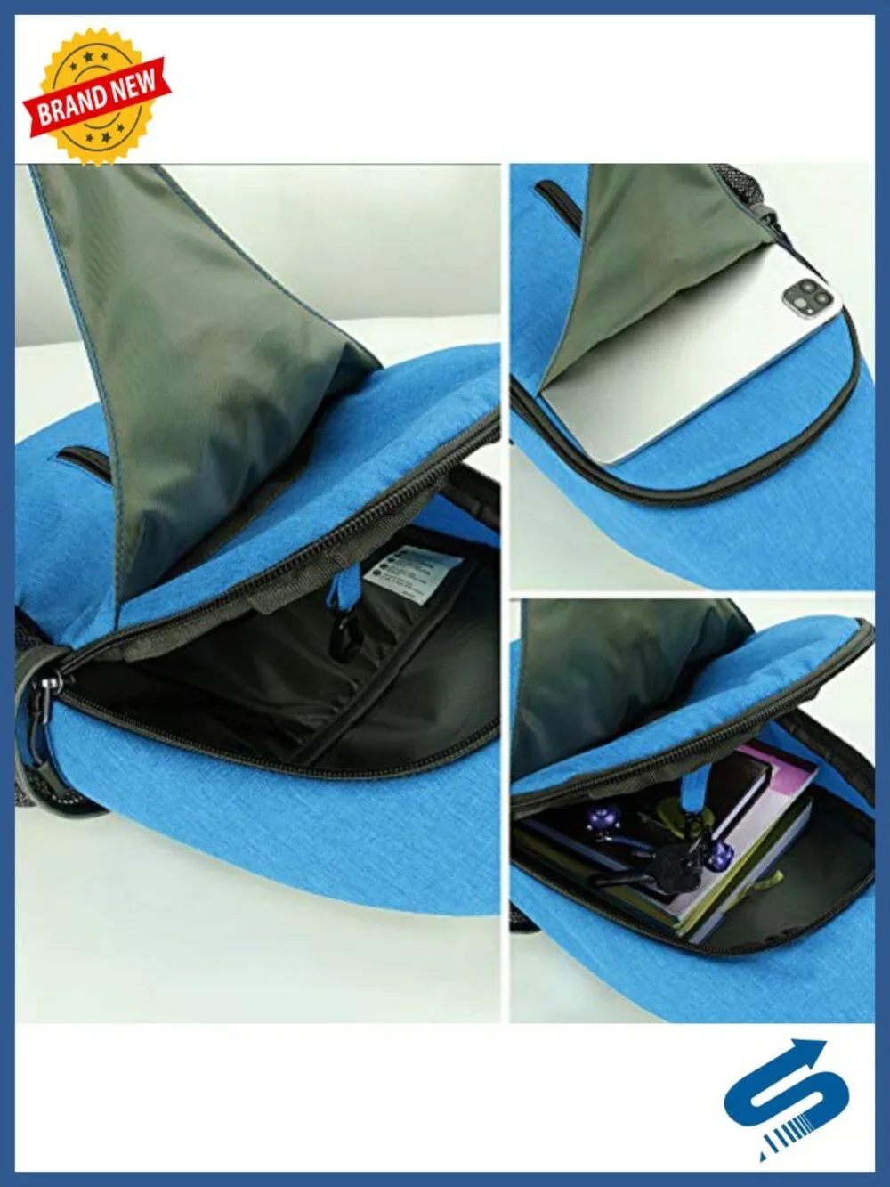 Waterproof Sling Backpack Hiking Daypack with Adjustable Strap for Travel